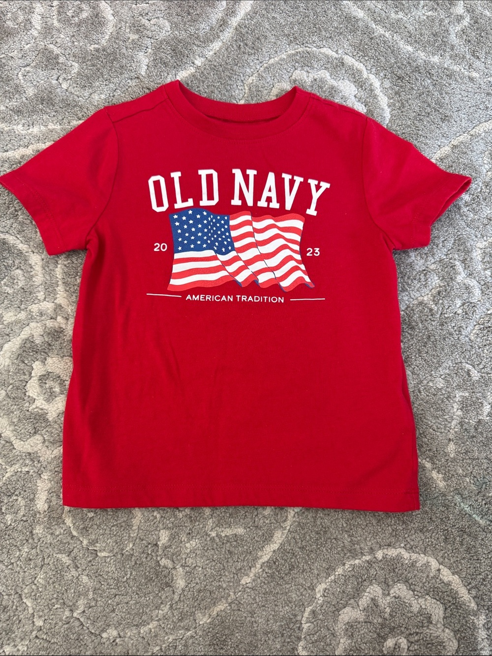 Old Navy Red Kids Short-Sleeve American Flag Graphic Tee